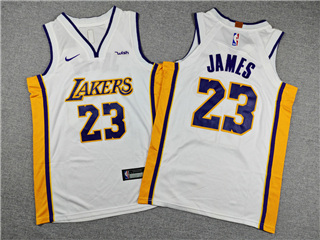 Los Angeles Lakers #23 Lebron James Youth White Swingman Jersey