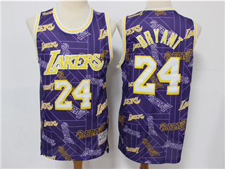 Los Angeles Lakers #24 Kobe Bryant Purple Tear Up Pack Hardwood Classic Jersey