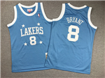 Los Angeles Lakers #8 Kobe Bryant Youth Light Blue Hardwood Classics Jersey