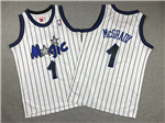 Orlando Magic #1 Tracy McGrady Youth 2003-04 White Hardwood Classics Jersey