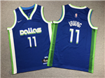 Dallas Mavericks #11 Kyrie Irving Youth 2022-23 Blue City Edition Swingman Jersey