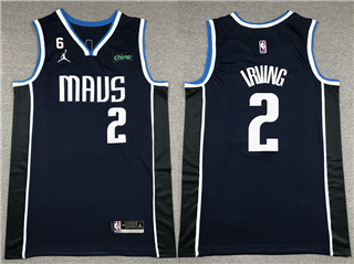Dallas Mavericks #2 Kyrie Irving 2022-23 Navy Statement Swingman Jersey
