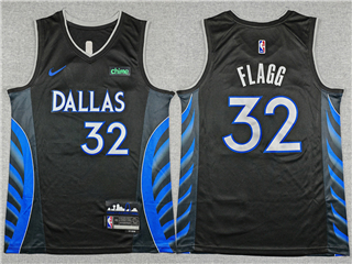 Dallas Mavericks #32 Cooper Flagg 2025-26 Black City Edition Swingman Jersey