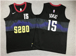 Denver Nuggets #15 Nikola Jokic Youth 2023-24 Black City Edition Swingman Jersey