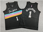 San Antonio Spurs #1 Victor Wembanyama Youth 2025-26 Black City Edition Swingman Jersey