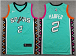 San Antonio Spurs #2 Dylan Harper Turquoise City Edition Swingman Jersey
