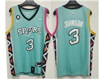 San Antonio Spurs #3 Keldon Johnson 2022-23 Turquoise City Edition Swingman Jersey