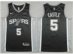 San Antonio Spurs #5 Stephon Castle Black Swingman Jersey