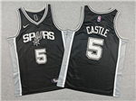 San Antonio Spurs #5 Stephon Castle Youth Black Swingman Jersey