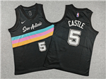 San Antonio Spurs #5 Stephon Castle Youth 2025-26 Black City Edition Swingman Jersey