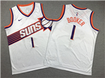 Phoenix Suns #1 Devin Booker Youth 2023-24 New White Swingman Jersey