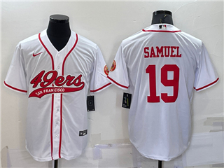 San Francisco 49ers #19 Deebo Samuel White Baseball Cool Base Jersey