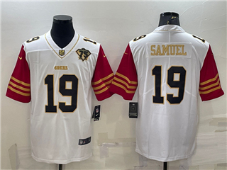 San Francisco 49ers #19 Deebo Samuel Retro White Gold Limited Jersey