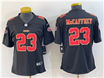 San Francisco 49ers #23 Christian McCaffrey Women's Carbon Black Fashion Limited Jersey