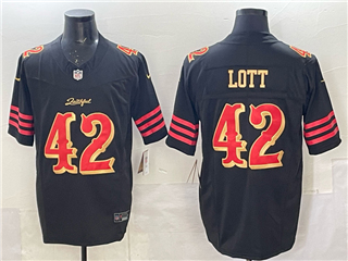 San Francisco 49ers #42 Ronnie Lott Black Rivalries Vapor F.U.S.E. Limited Jersey