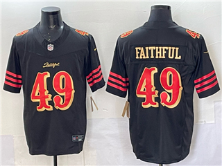 San Francisco 49ers #49 Faithful to The Bay Black Rivalries Vapor F.U.S.E. Limited Jersey