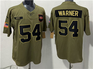 San Francisco 49ers #54 Fred Warner Olive 2025 Salute To Service Limited Jersey