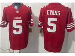 San Francisco 49ers #5 Mike Evans Red Vapor F.U.S.E. Limited Jersey