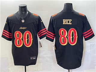 San Francisco 49ers #80 Jerry Rice Black Rivalries Vapor F.U.S.E. Limited Jersey