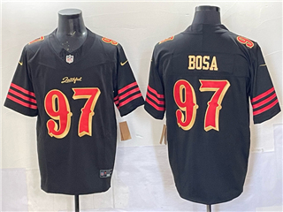 San Francisco 49ers #97 Nick Bosa Black Rivalries Vapor F.U.S.E. Limited Jersey