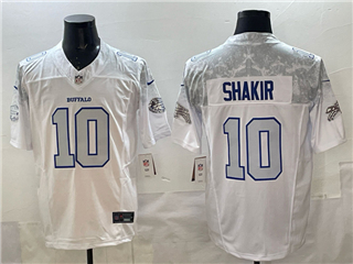 Buffalo Bills #10 Khalil Shakir White Rivalries Vapor F.U.S.E. Limited Jersey