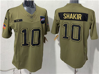 Buffalo Bills #10 Khalil Shakir Olive 2025 Salute To Service Limited Jersey