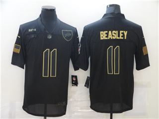 Buffalo Bills #11 Cole Beasley 2020 Black Salute To Service Limited Jersey
