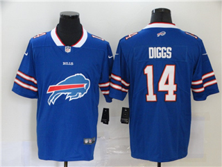 Buffalo Bills #14 Stefon Diggs Blue Team Big Logo Vapor Limited Jersey