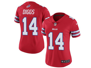 Buffalo Bills #14 Stefon Diggs Women's Red Vapor Limited Jersey