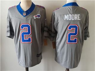 Buffalo Bills #2 D.J. Moore 2026 Alternate Gray Vapor F.U.S.E. Limited Jersey