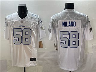 Buffalo Bills #58 Matt Milano White Rivalries Vapor F.U.S.E. Limited Jersey