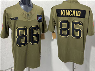 Buffalo Bills #86 Dalton Kincaid Olive 2025 Salute To Service Limited Jersey