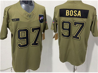 Buffalo Bills #97 Joey Bosa Olive 2025 Salute To Service Limited Jersey