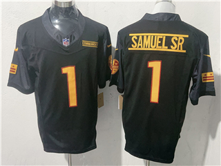 Washington Commanders #1 Deebo Samuel Sr. Black Vapor F.U.S.E. Limited Jersey