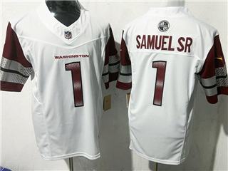 Washington Commanders #1 Deebo Samuel Sr. White Vapor F.U.S.E. Limited Jersey