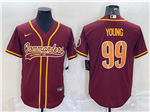 Washington Commanders #99 Chase Young Burgundy Baseball Cool Base Jersey