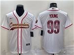 Washington Commanders #99 Chase Young White Baseball Cool Base Jersey