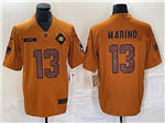 Miami Dolphins #13 Dan Marino 2023 Brown Salute To Service Limited Jersey