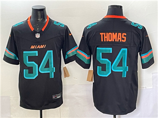 Miami Dolphins #54 Zach Thomas Black Rivalries Vapor F.U.S.E. Limited Jersey