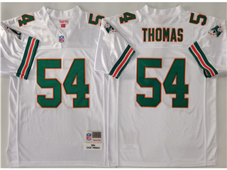Miami Dolphins #54 Zach Thomas 2004 Throwback White Jersey