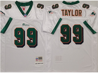 Miami Dolphins #99 Jason Taylor 2006 Throwback White Jersey