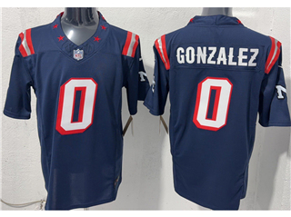 New England Patriots #0 Christian Gonzalez Navy Special Vapor F.U.S.E. Limited Jersey