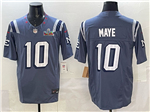 New England Patriots #10 Drake Maye Storm Blue Rivalries Super Bowl LX Limited Jersey