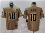 New England Patriots #10 Mac Jones 2022 Olive Salute To Service Limited Jersey