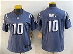 New England Patriots #10 Drake Maye Women's Storm Blue Rivalries Vapor F.U.S.E. Limited Jersey