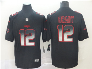 New England Patriots #12 Tom Brady Black Arch Smoke Limited Jersey