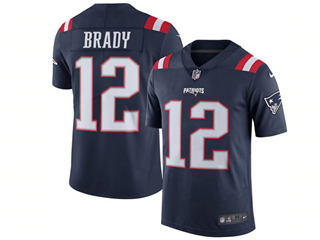 New England Patriots #12 Tom Brady Youth Navy Vapor Limited Jersey