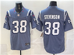 New England Patriots #38 Rhamondre Stevenson Storm Blue Rivalries Vapor F.U.S.E. Limited Jersey