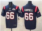 New England Patriots #66 Will Campbell Navy Super Bowl LX Limited Jersey