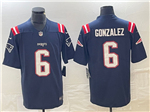 New England Patriots #6 Christian Gonzalez Navy Vapor Limited Jersey